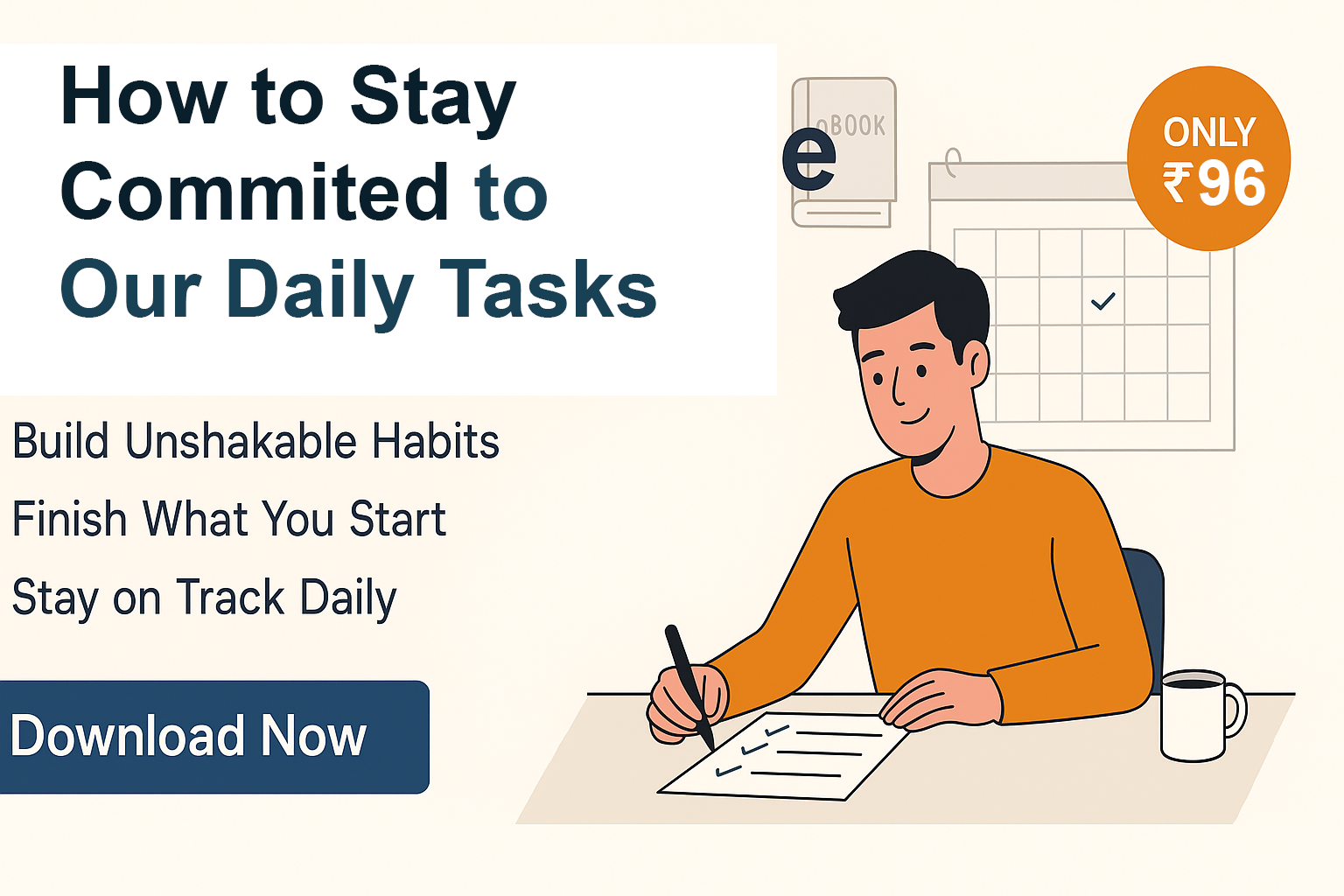 ( E-Book ) How to Stay Committed to Your Daily Tasks Guide